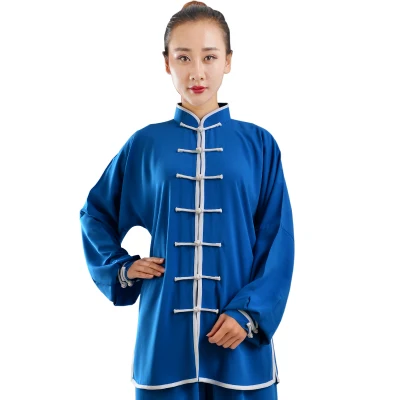 Taijiquan Практика Тай Чи Китайская одежда Весна Лето для мужчин и женщин хлопок шелк Единоборства Одежда для выступлений Топы Брюки - Цвет: as show