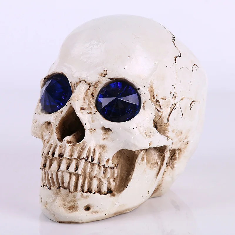

Halloween Decoration Simulation 1:1 Human Skull Terrorist Resin Skulls Ghost Cranium Skull Heads Crossbones Skulls Medical Mold