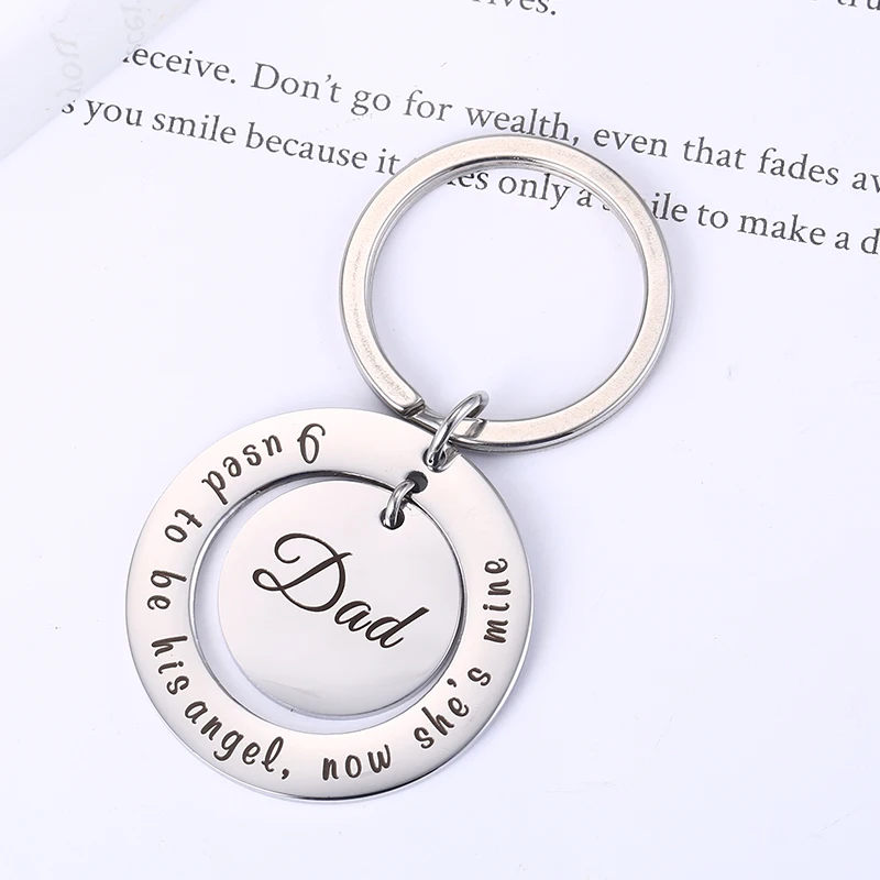 MYLONGINGCHARM специализированная Блокировка круг из нержавеющей стали брелок я был