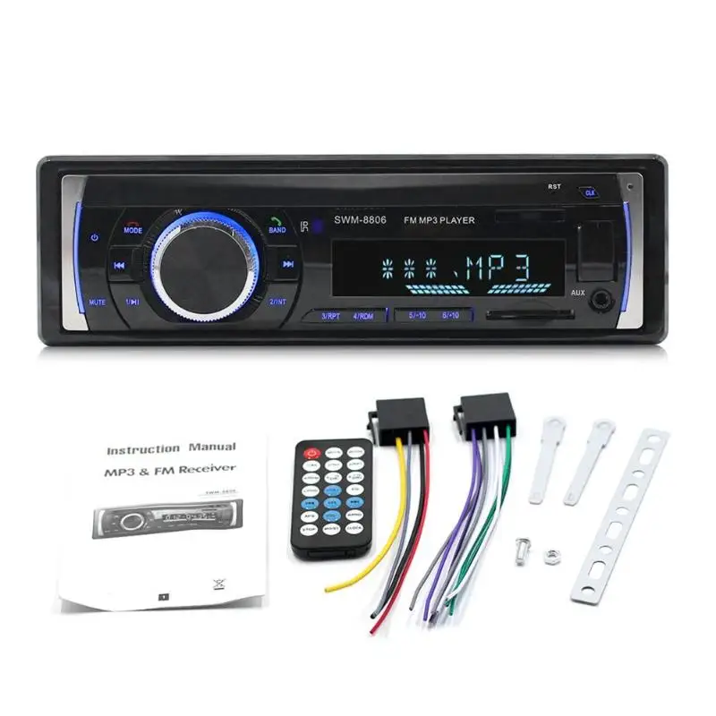 ЖК-экран Bluetooth громкой связи автомобильный стерео в тире MP3 аудио плеер fm-радио U диск автомобильный музыкальный стерео MP3-плеер