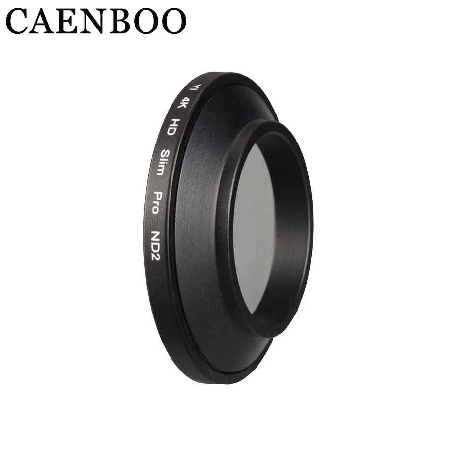 ND2 Filter CAENBOO объектив ND фильтры для XiaoMi Yi 4K+ плюс круговой ND2 4 фильтр Спортивная Экшн-камера протектор для Xiaomi Yi 4K аксессуары - Цвет: ND2 Filter