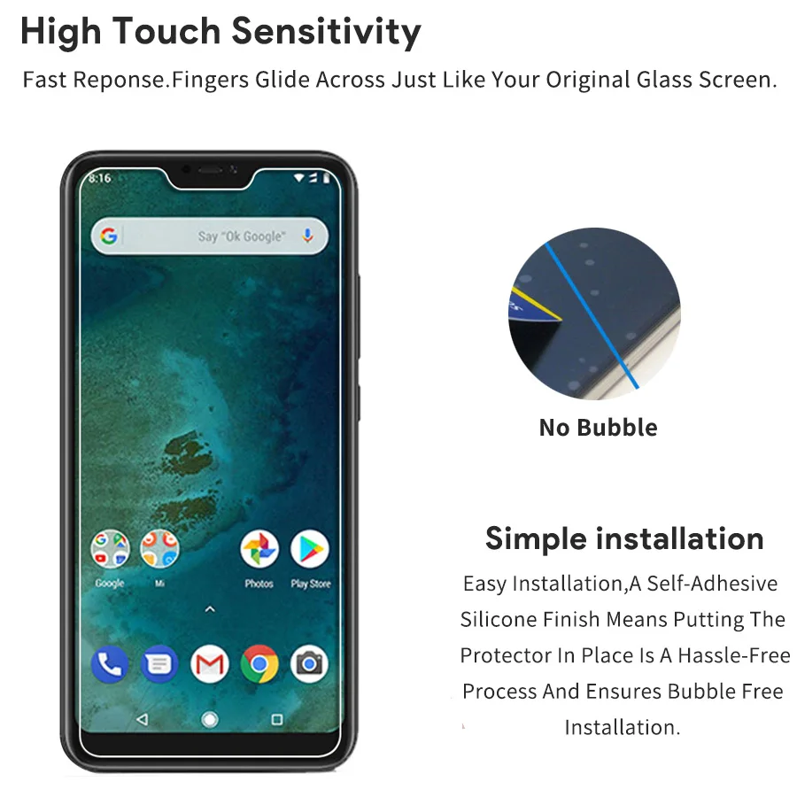 2.5D pocophone F1 Защитное стекло для xiaomi a2 lite стекло xiomi redmi 6a 6 pro 6x s2 защитная пленка на a2lite poco f 1