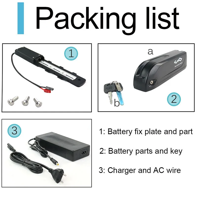 Батарея eBike 52V 48V 15Ah samsung 21700 5000mAh литиевая батарея для 1500W 750W переднего/среднего/ступичного мотора электровелосипеда