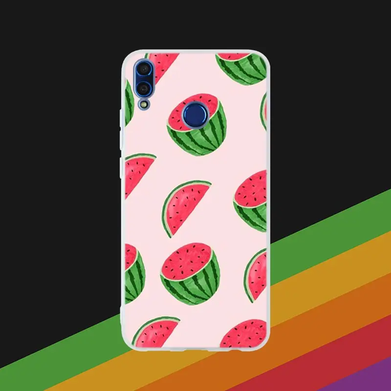 Чехол для телефона летние фрукт лимон арбуз ананас для huawei Honor 10i 20 Pro 9X Lite 8a 8x max 8c 7x 7a pro 6x V20 бледный мягкий