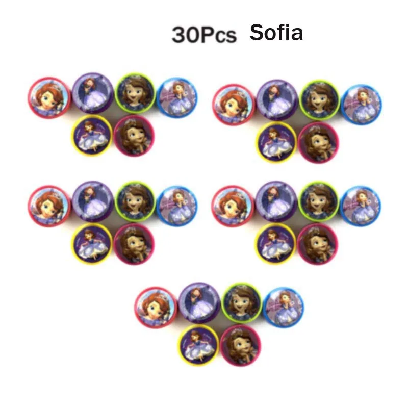 5 x 6 Sofia 30 шт. мини-мультфильм игрушка штамп дети день рождения подарок детский душ девочка мальчик вечерние сувениры наполнители для пиньяты школьные награды - Цвет: 5 x 6 Sofia