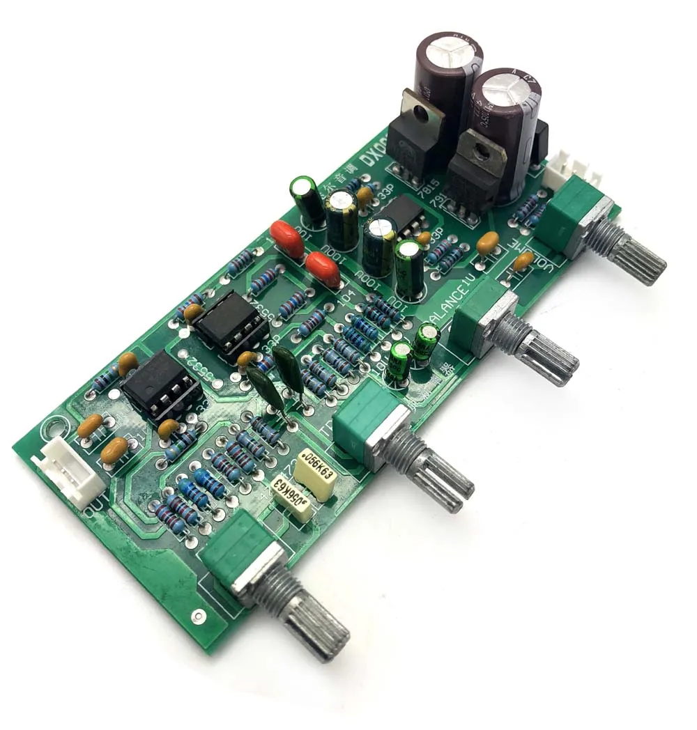 Lusya HIFI NE5532 предусилитель усилитель Тон аудио доска с высокими частотами бас регулировки громкости доски двойной переменного тока 12 V-15 V G9-001