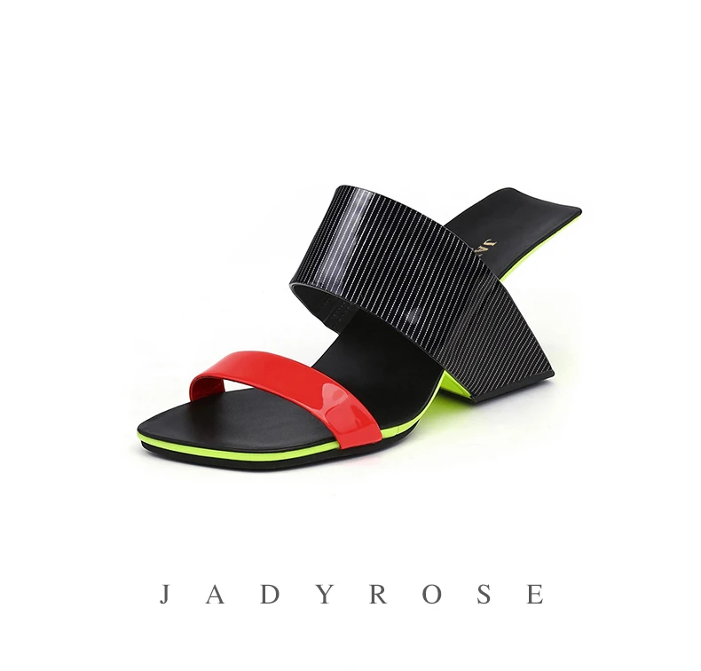 Jady Rose/Новинка года; летние женские шлепанцы; босоножки на необычном каблуке; обувь на танкетке; женские шлепанцы на высоком каблуке; сандалии-гладиаторы