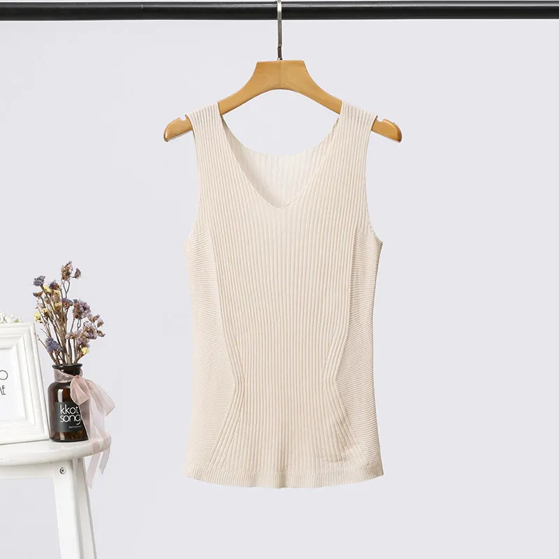 Женские майки с v образным вырезом майка без рукавов летний топ эластичные