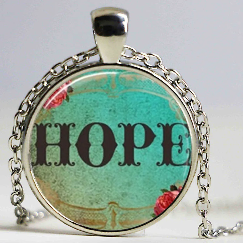 Оптовая продажа Стекло художественный фото ожерелье вера верить надеемся