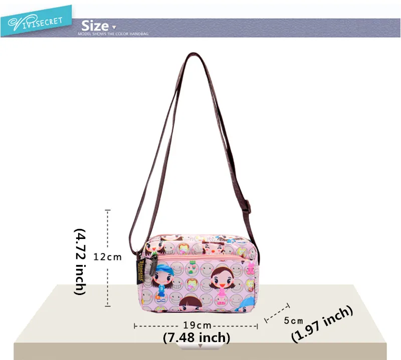 Модная женская нейлоновая сумка-мессенджер через плечо с мультяшным цветком ЦУМ