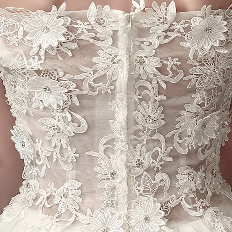 Высокое качество Slash шеи Vestido De Noiva Renda Вышивка органзы и тюля халат de mariée Высокая
