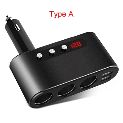 Type A 5V 3.1A двойной USB порт 3 способа Авто розетка для автомобильного прикуривателя сплиттер адаптер DC 5V 1A 2.1A для всех телефонов и ПК Ipad - Название цвета: Type A