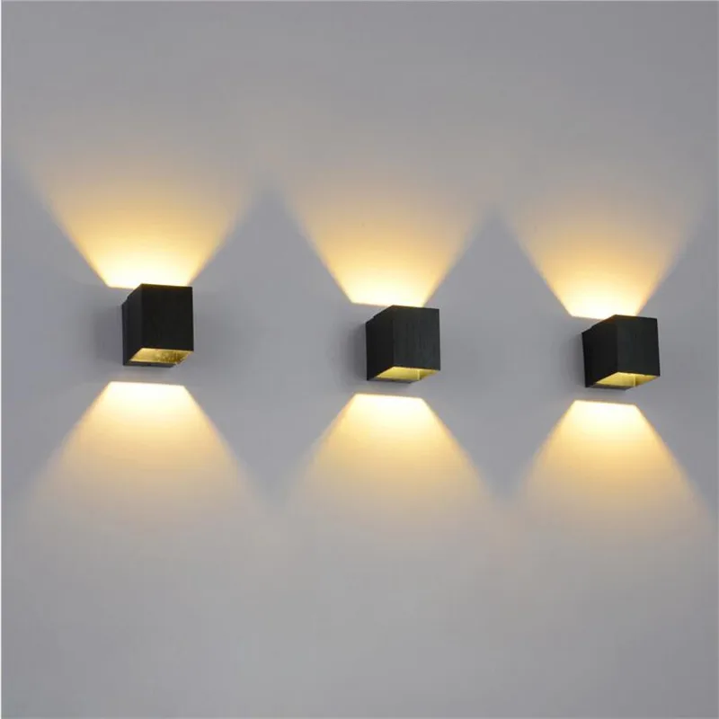 Современная короткая Алюминиевая СВЕТОДИОДНАЯ настенная лампа 3 Вт для гостиной