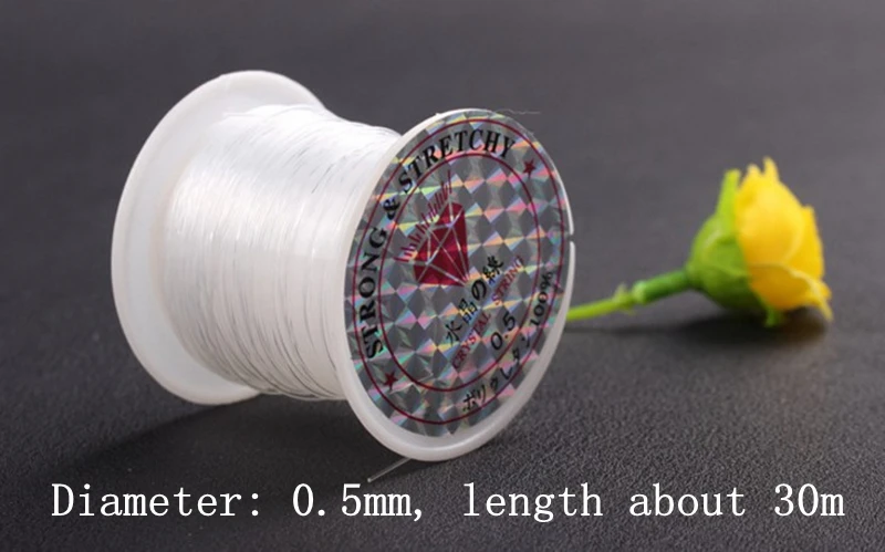 2 Rolls/lot Clear Transparent Strong Thread Wire Cords Crystal fish line Jewelry Accessorie DIY Beading Cord Line | Украшения и
