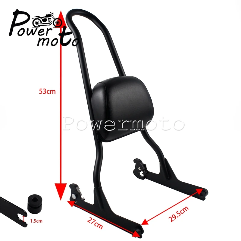 Мотоцикл пассажирский Sissy бар спинка Накладка для Harley Softail Fat Boy FLSTF FLSTFB FXST FXSTB FXSTC