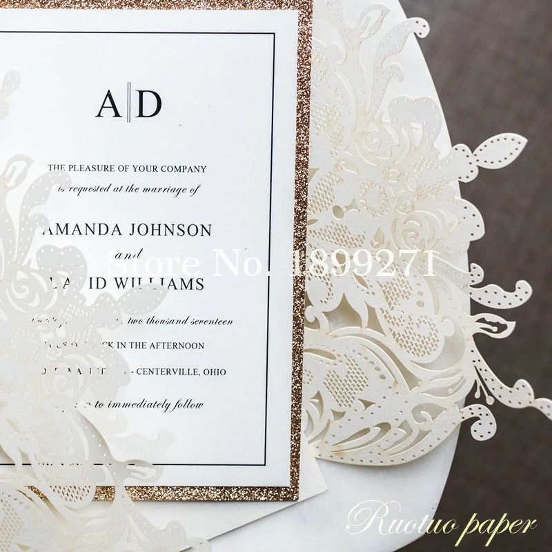 Индивидуальные Пригласительные открытки invitaciones de boda Diecut свадебные