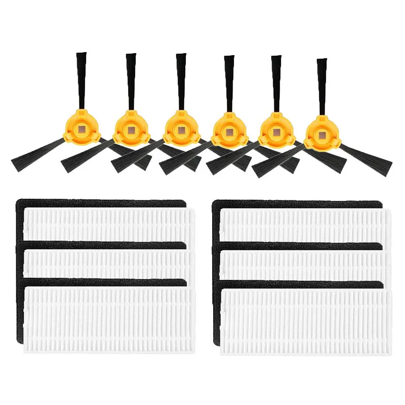 

18pcs/lot hepa filter & foam filter & side brush for Ecovacs Deebot N79S N79 Eufy RoboVac 11vacuum cleaner filter brush parts
