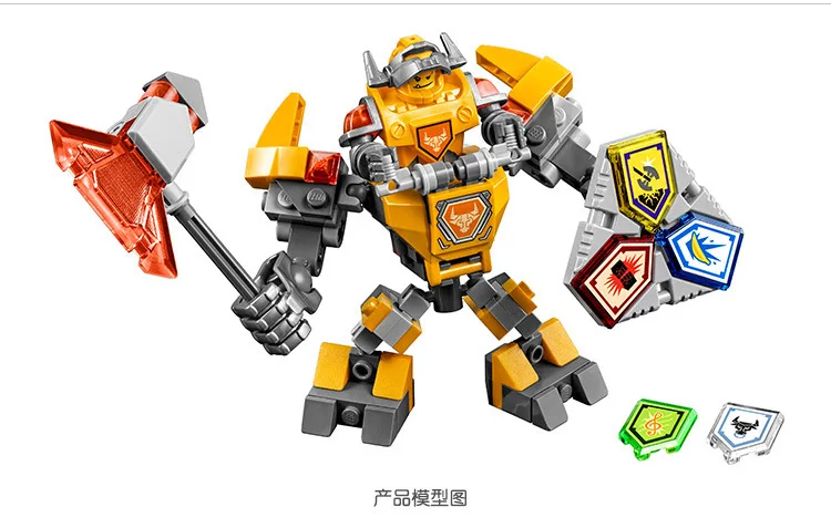 Nexo Knights боевой костюм Axl 70365 строительство комплект совместимы Бела Nexus рыцарь Axls