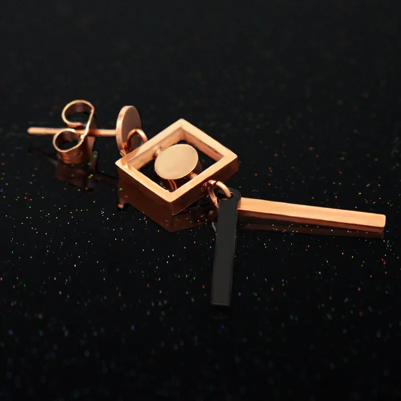 Женские серьги гвоздики из нержавеющей стали под розовое золото|ear studs|fashion studsrose
