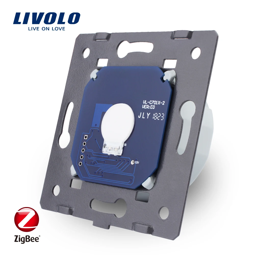Livolo-Interruptor de luz de pared ZigBee con pantalla táctil, Base estándar de la UE, sin panel de vidrio, control Wifi, 220 ~ 250V,VL-C701Z