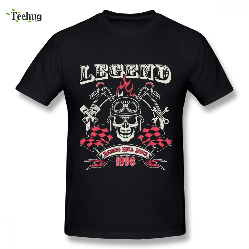 

3D Print 17th Birthday Design - Legend Raising Hell Since 1998 Tee Shirt Male Leisure Unique For Boy Quality Cotton T-Shirt