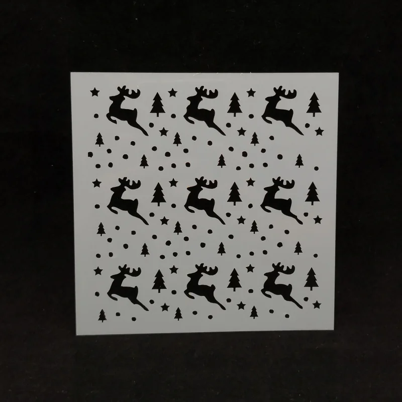 

13*13 Christmas deer Layering Stencils for Diy scrapbook/photo album Decorative Embossing coloring,painting stencil, home dec
