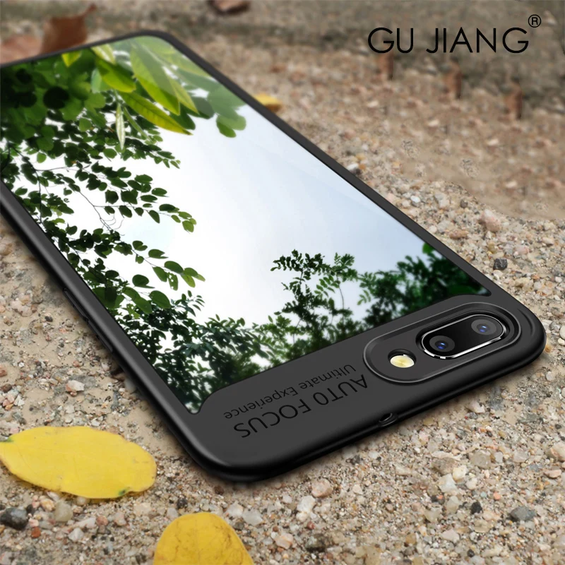 GU JIANG Роскошный натуральный HD прозрачный силиконовый защитный чехол для iPhone 8
