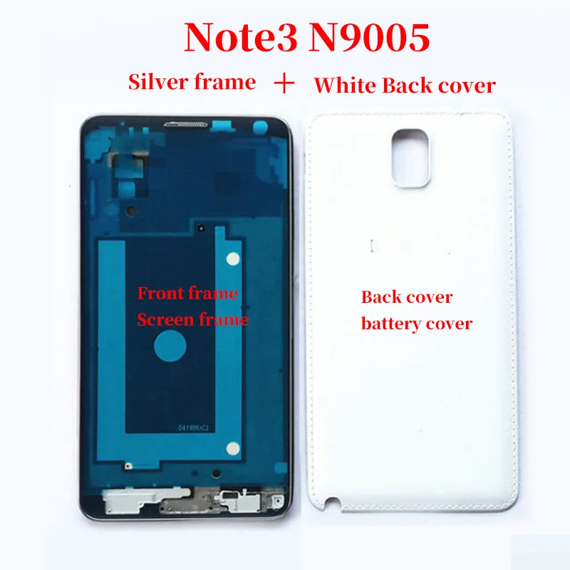 Для samsung Galaxy Note 3 N9005 N900 оригинальная задняя средняя рамка Корпус задняя крышка с объективом камеры стекло Note3