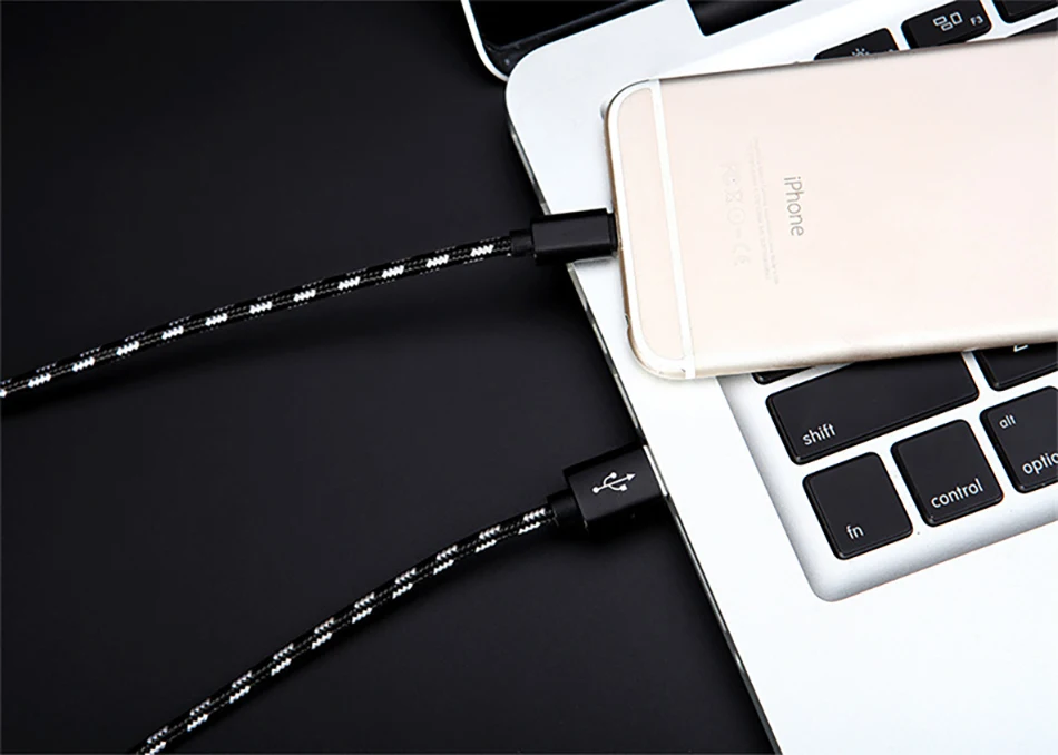 NOHON нейлоновый USB кабель для зарядки и передачи данных для iPhone X, 8, 7, 6 S, 6, 5S, XS, Max, XR Plus, быстрая зарядка, IOS 10, 11, Кабель зарядного устройства для освещения, 1 м, 2 м