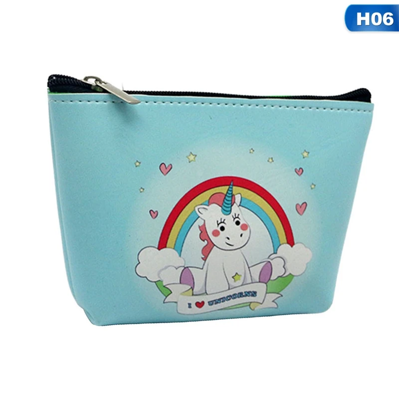 Милые детские кошельки для девочек, держатель для монет, Kawaii, животные, единорог, фламинго, женские Мини кошельки для мелочи, сумка для денег, Детская сумочка на молнии, подарок