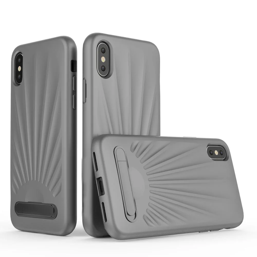 Защитный чехол для iPhone X с подставкой и внутренним держателем карт защитой от