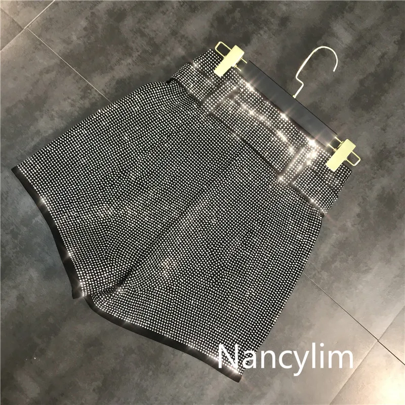 Nancylim/; короткие женские брюки; сезон весна; Новинка года; модные яркие женские брюки с ремешком, украшенные водными бриллиантами; женские ботинки; брюки