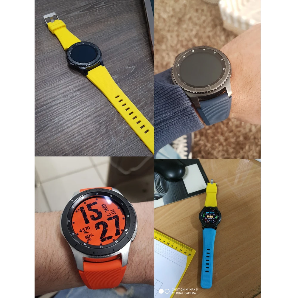 TEAROKE 22 мм силиконовый ремешок для samsung Galaxy Watch 46 мм версия мягкий резиновый спортивный ремешок браслет для gear S3 SM-R800