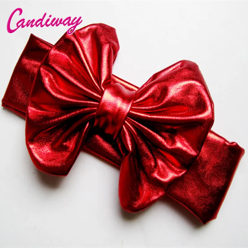 1 шт. Детский Эластичный Тюрбан с бантом и большим бантом|bandana headband|headbands for girlsred