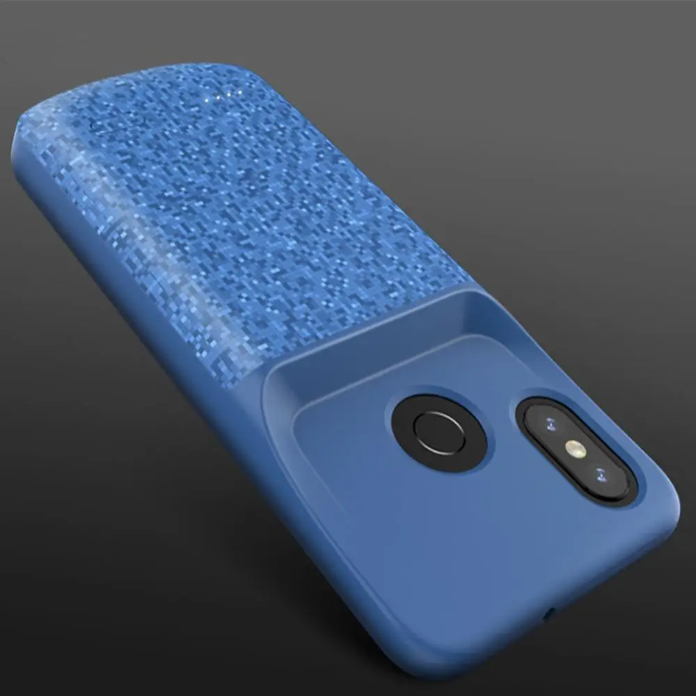 4700 мАч для Xiaomi mi 8 чехол для аккумулятора, внешний смарт-чехол для зарядного устройства, чехол, внешний аккумулятор для Xiaomi mi 8, чехол для аккумулятора mi 8 - Цвет: blue