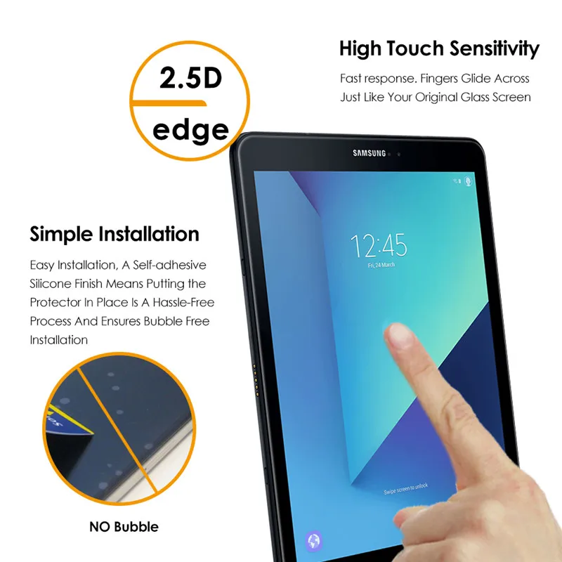 Qosea 9H Tempered Glass For Sumsung Galaxy Tab S3 9.7&quot Clear Protective Film Explosion-proof Screen Protector | Мобильные