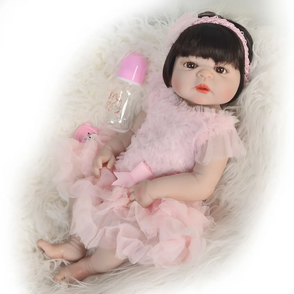 Boneca reborn silicone completa menina 55 см новорожденная девочка принцесса Младенцы живые куклы