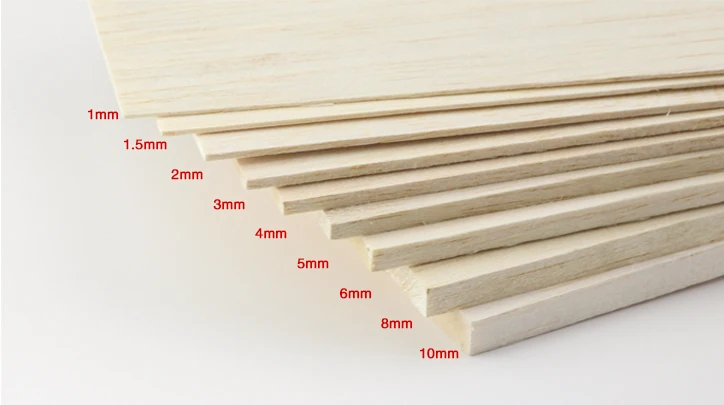 Деревянный лист AAA + Balsa ply длина 500 мм ширина 100 толщина 1/1 5/2/3/4/5/6/8/10 для модели