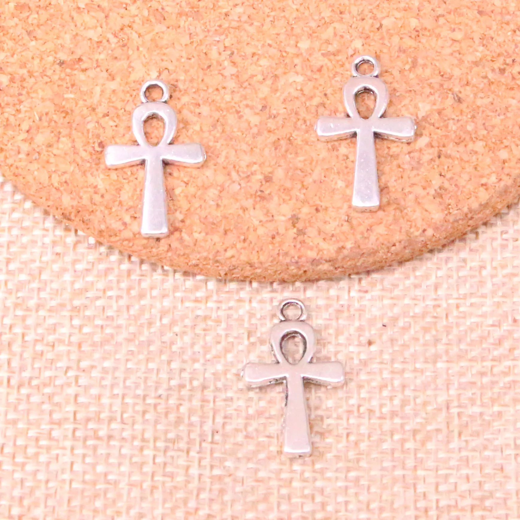 16Pcs Antique Silver egyptian ankh life symbol cross Charms Pendants For DIY Jewelry Bracelet 22*13mm | Украшения и аксессуары