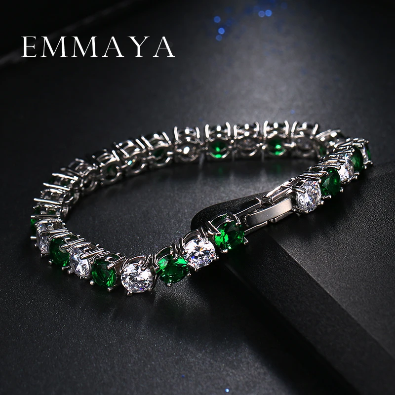 Модный Зеленый циркониевый браслет Emmaya высококачественные модные украшения