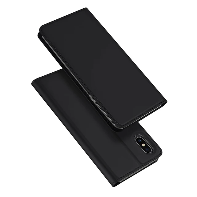Black Чехол на iPhone Xs DUX DUCIS кожа смарт чехол для iPhone Xs Max Роскошные Флип Бумажник телефон чехол для iPhone Xs Max X S - Цвет: Black