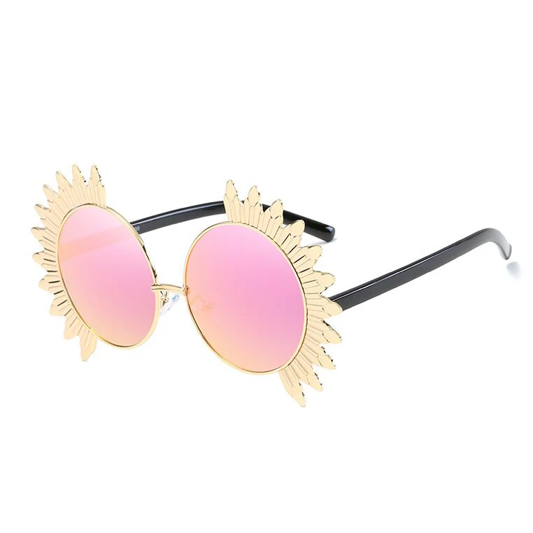 Andyjoy модные Защита от солнца цветы Очки преувеличены Солнцезащитные очки для