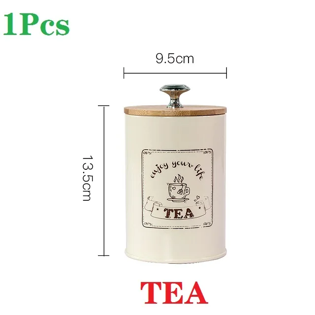 TEA 1-3 шт. резервуар для хранения в скандинавском стиле, Бамбуковая крышка, герметичная банка, кофейник, чайная банка, сахарная миска для перекуса конфет, влагостойкая с уплотнением, горячая распродажа - Цвет: TEA