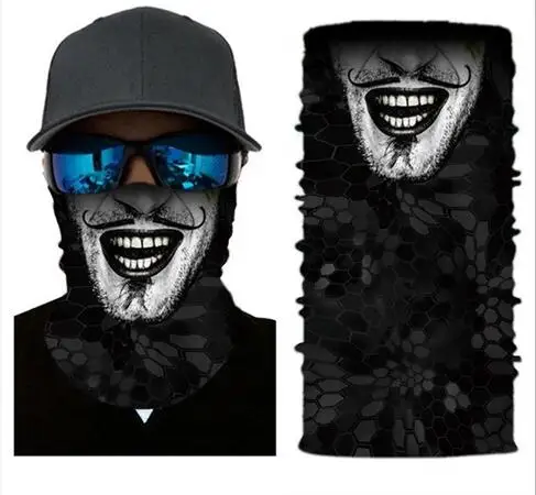 Коричневый GPFORTYSIX Multifunctional Seamless 3D print Balaclava Tube Motorcycle Neck Face Mask Scarf Bicycle Outdoor racing moto Headband - Цвет: Коричневый