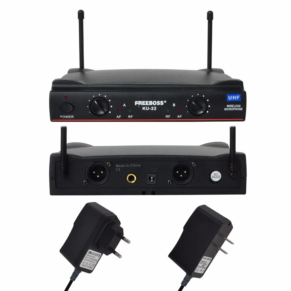 Freeboss KU 22 50 м Рабочий диапазон двухканальный 2 ручной микрофонный передатчик