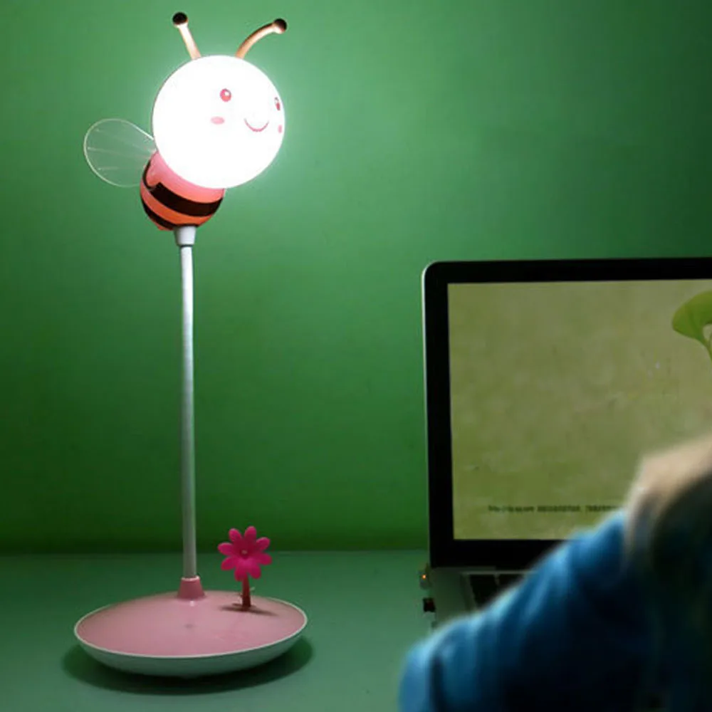 Лампа светодиодный ночник пчелы с зарядкой через usb регулируемой яркостью для