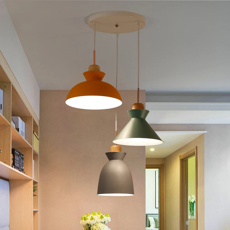 Современный подвесной светильник для столовой 3 головки Круглый/прямоугольник