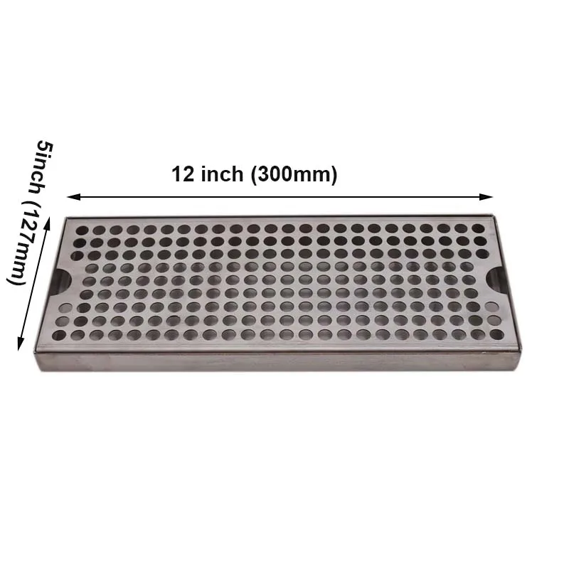 Поверхностный поддон без слива, 1" L x 5" W x 3/" H, 304 нержавеющая сталь, доморощенный пивной поддон