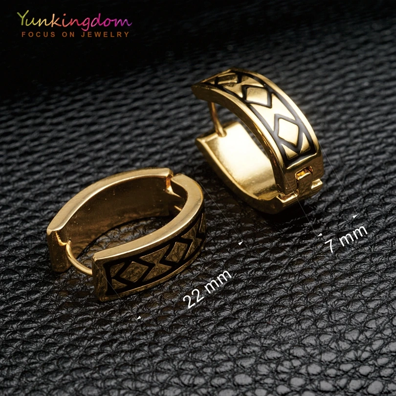 Yunkingdom Винтажные серьги кольца для женщин 316L из нержавеющей стали Панк Круг