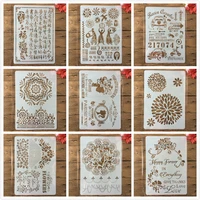 9 types a4 vintage totem car diy craft layering stencils painting scrapbooking stamping embossing album paper card template